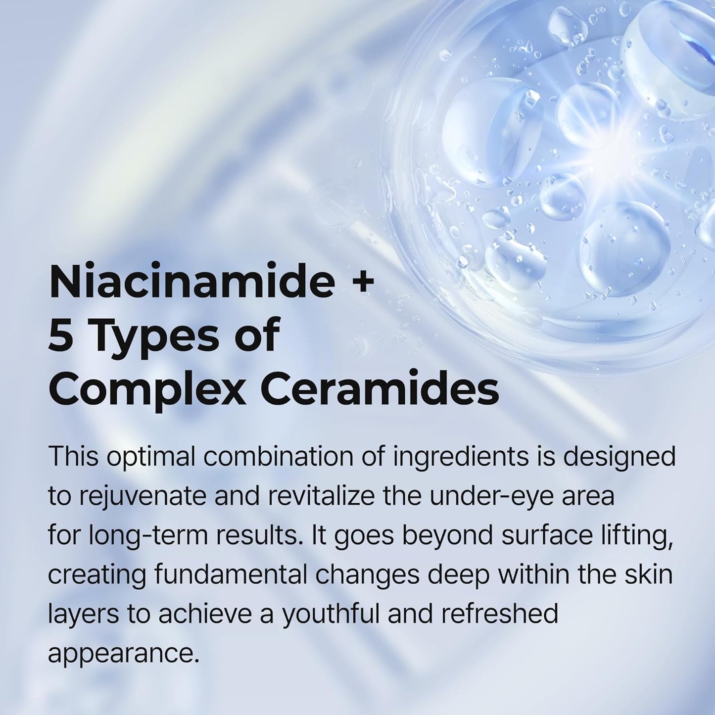 Eyephalt Eyebag Cream for Puffiness, Dark Circles & Fine Lines, Wrinkle, EGF Anti-Aging under Eye Moisturizer with Niacinamide&Ceramide 0.33 Fl.Oz.